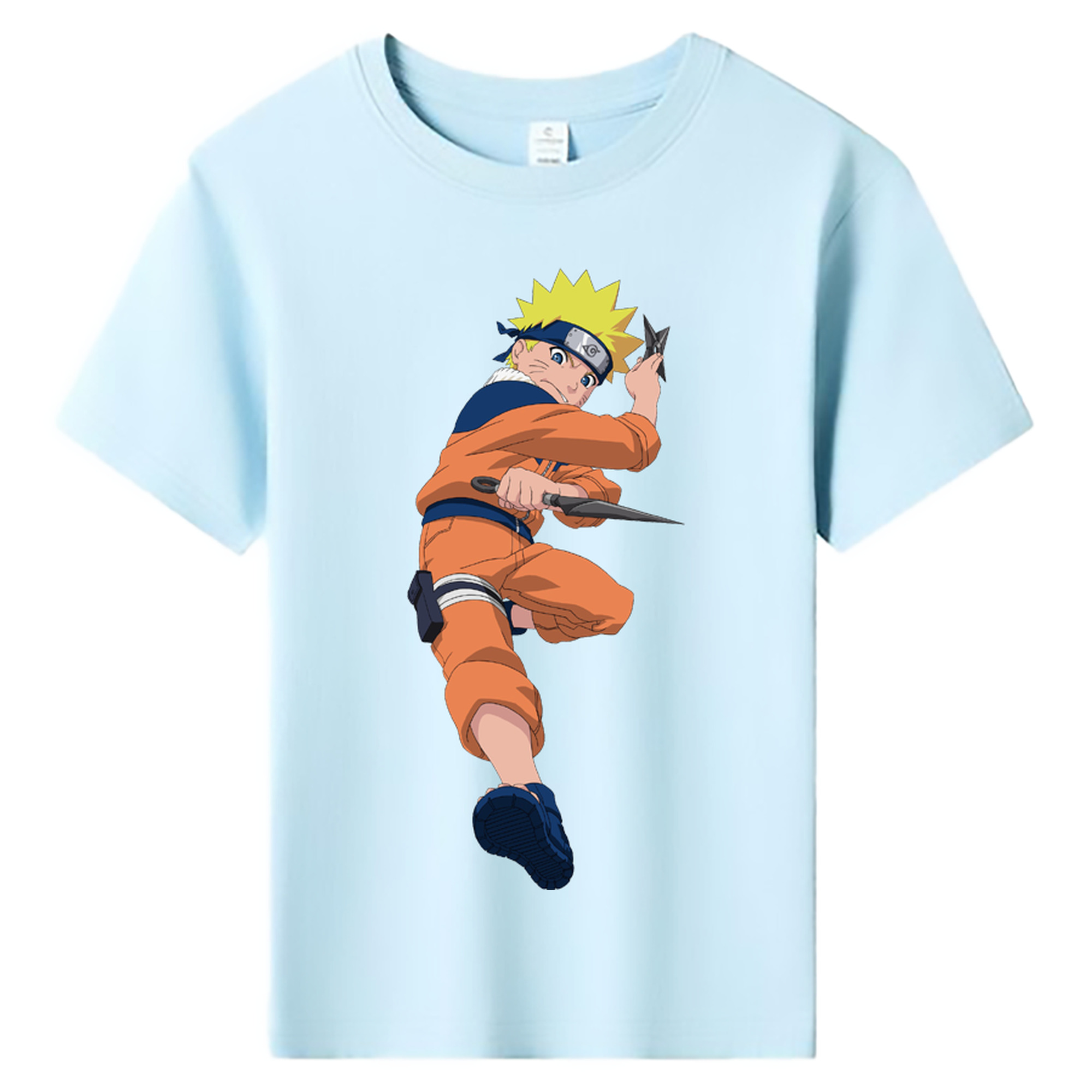 （画像用） NARUTO -ナルト- うずまき ナルト Uzumaki Naruto 綿100％キッズTシャツ（フロントプリント）